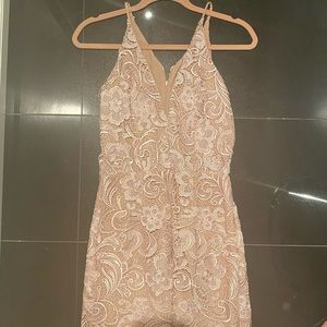 Lilac/purple dress the population midi dress